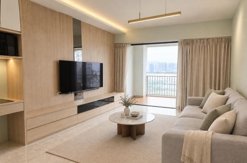 Kingsford Waterbay, 84 Upper Serangoon View, Hougang / Punggol / Sengkang, 4 Bedrooms, 1,216 sqft, Condominium For Rent, by Christian Oh, 500278369 - Living Room - PropertyGuru.com.sg