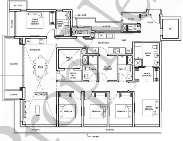 Huge 5 Bedroom City Fringe Condo Walk to MRT Near Top Schools, East Coast / Marine Parade, 5 Bedrooms, 2,217 sqft, Condominium For Sale, by Chia Yei (CY) 佳业, 500278428 - PropertyGuru.com.sg