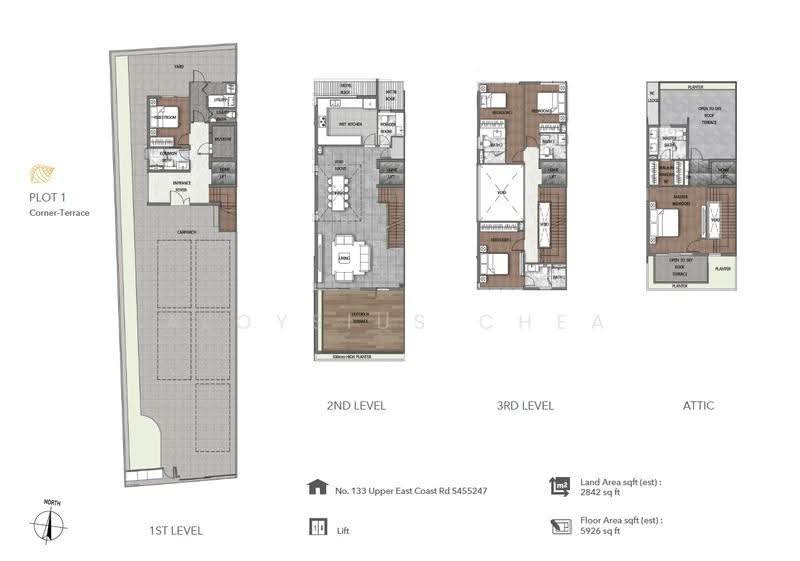 Brand New Free-Hold Terraces Oceanscape Residences, Upper East Coast Road, East Coast / Marine Parade, 5 Bedrooms, 5,926 sqft, Corner Terrace For Sale, by Aloysius Chea, 500278646 - PropertyGuru.com.sg