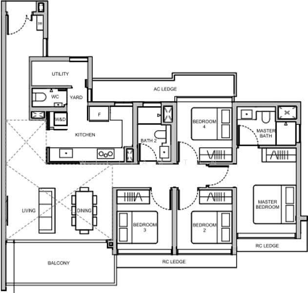 Hillock Green, 22-28 Lentor Central, Mandai / Upper Thomson, 4 Bedrooms, 1,313 sqft, Condominium For Sale, by William Tan, 500278679 - PropertyGuru.com.sg