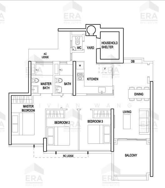The Terrace, 94 Edgedale Plains, Hougang / Punggol / Sengkang, 3 Bedrooms, 1,076 sqft, Condominium For Sale, by Vivian Wang, 500278843 - PropertyGuru.com.sg