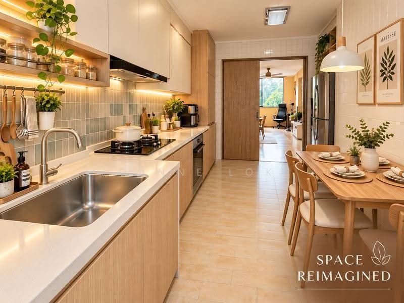 533 Bukit Batok Street 51, 533 Bukit Batok Street 51, Dairy Farm / Bukit Panjang / Choa Chu Kang, 2 Bedrooms, 743 sqft, HDB Flat For Sale, by Joanne Loke, 500278880 - Kitchen - Space Reimagined - PropertyGuru.com.sg