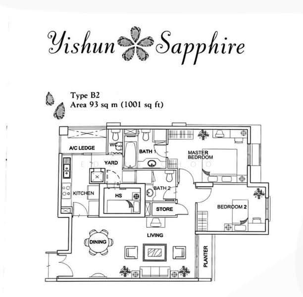 Yishun Sapphire, 42 Canberra Drive, Sembawang / Yishun, 2 Bedrooms, 1,001 sqft, Condominium For Rent, by Edwin Choo, 500279003 - PropertyGuru.com.sg