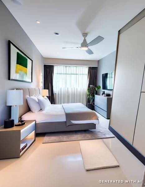104A Canberra Street, 104A Canberra Street, Sembawang / Yishun, 3 Bedrooms, 1,001 sqft, HDB Flat For Sale, by Lily Ho, 500279133 - AI generated Master Bedroom - PropertyGuru.com.sg