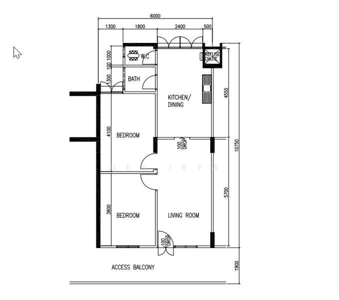 57 New Upper Changi Road, 57 New Upper Changi Road, Bedok / Upper East Coast, 2 Bedrooms, 646 sqft, HDB Flat For Sale, by Den Irya, 500279671 - PropertyGuru.com.sg
