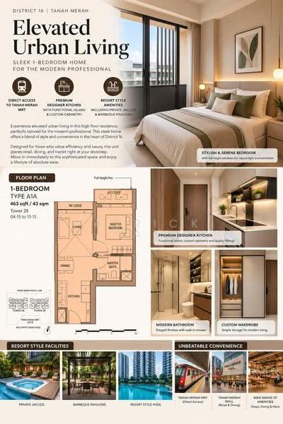 Sceneca Residence, Tanah Merah Kechil Link, Bedok / Upper East Coast, 1 Bedroom, 463 sqft, Condominium For Sale, by Patrick Tay, 500279953 - PropertyGuru.com.sg