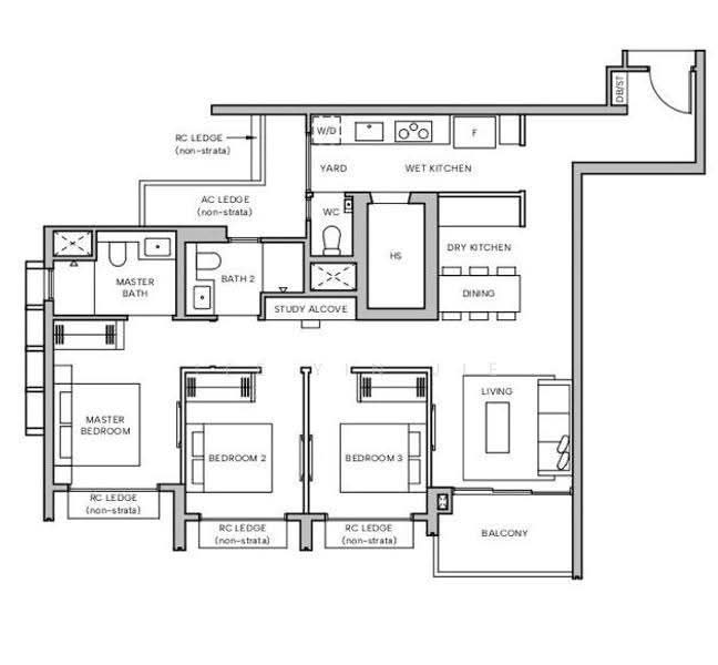 3-bedroom premium unit overseeing Greater Southern Waterfront at One North, 20 Media Circle, Buona Vista / West Coast / Clementi New Town, 3 Bedrooms, 1,023 sqft, Condominium For Sale, by Lee Yin Jie, 500280043 - PropertyGuru.com.sg