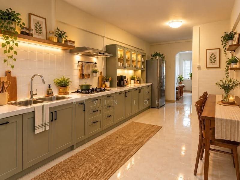 167 Yishun Ring Road, 167 Yishun Ring Road, Sembawang / Yishun, 3 Bedrooms, 904 sqft, HDB Flat For Sale, by Alvin Loh, 500280346 - Virtual Staging Kitchen - PropertyGuru.com.sg