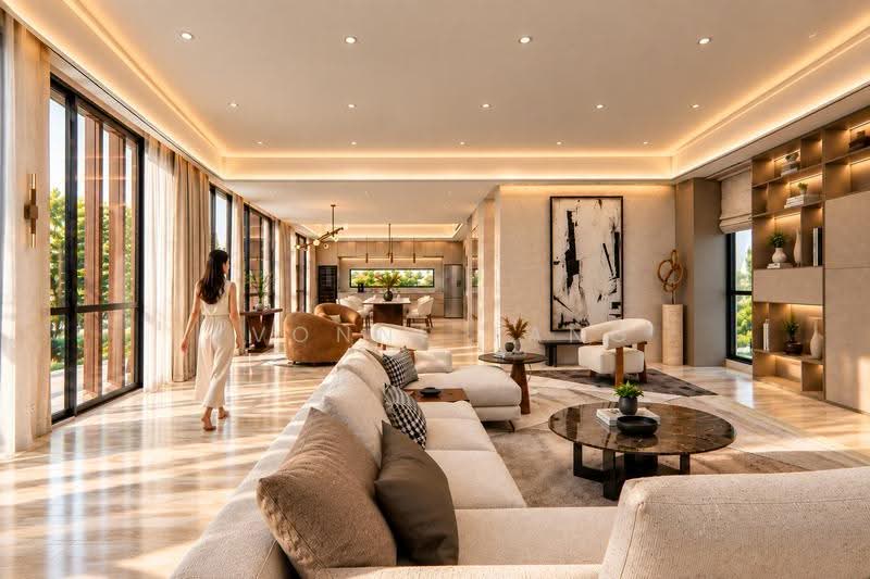 Rare Brand New GCBA, Grand 14.5m Wide Frontage. TOP Soon!, Oei Tiong Ham Park, Jalan Pelangi, Jalan Sampurna, Tanglin / Holland / Bukit Timah, 5 Bedrooms, 11,334 sqft, Detached House For Sale, by Yvonne Tang, 500280647 - Grand Living Room - PropertyGuru.com.sg