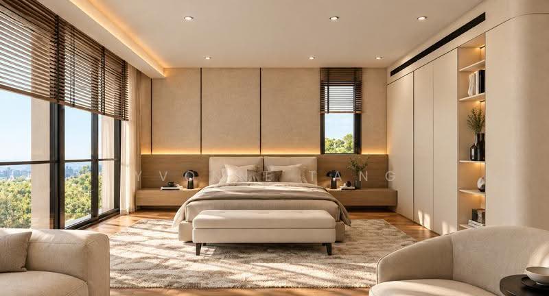 Rare Brand New GCBA, Grand 14.5m Wide Frontage. TOP Soon!, Oei Tiong Ham Park, Jalan Pelangi, Jalan Sampurna, Tanglin / Holland / Bukit Timah, 5 Bedrooms, 11,334 sqft, Detached House For Sale, by Yvonne Tang, 500280647 - Master Bedroom - PropertyGuru.com.sg