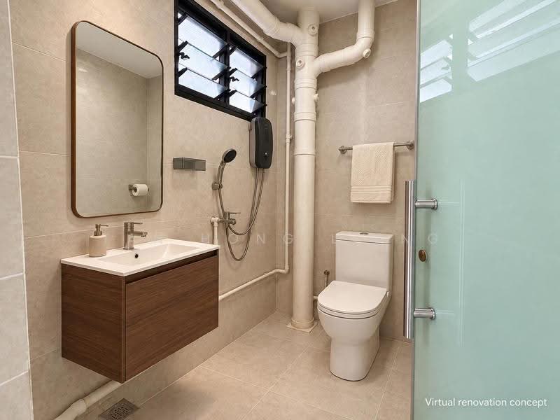 693 Jurong West Central 1, 693 Jurong West Central 1, Boon Lay / Jurong / Tuas, 3 Bedrooms, 1,098 sqft, HDB Flat For Sale, by Tan Hong Liang, 500280912 - Bathroom - PropertyGuru.com.sg