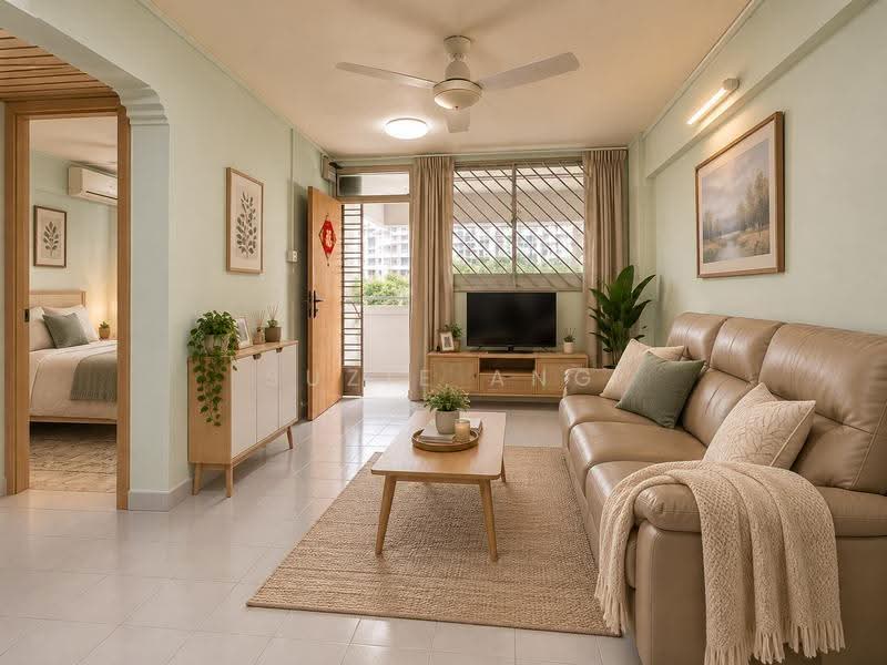 835 Tampines Street 83, 835 Tampines Street 83, Pasir Ris / Tampines, 2 Bedrooms, 689 sqft, HDB Flat For Sale, by Suzie Ang, 500280956 - AI generate to declutter the unit - PropertyGuru.com.sg