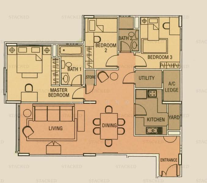 Simei Green Condominium, 5 Simei Street 4, Pasir Ris / Tampines, 3 Bedrooms, 1,195 sqft, Condominium For Sale, by Kal Ong, 500281031 - Master Bedroom - PropertyGuru.com.sg