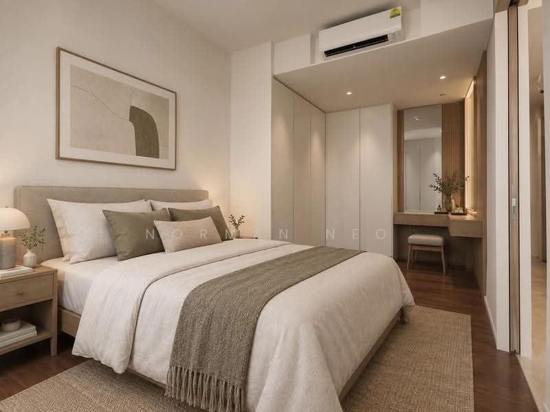 Amber Park, 14 Amber Gardens, East Coast / Marine Parade, 1 Bedroom, 484 sqft, Condominium For Sale, by Norman Neo, 500281097 - Bedroom (AI Furnishing) - PropertyGuru.com.sg