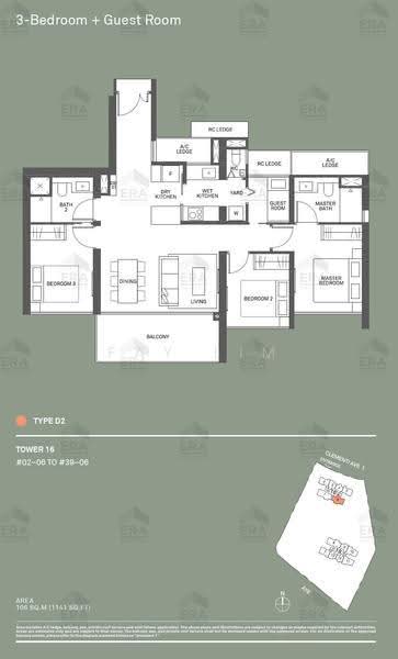 The Clement Canopy, 16 Clementi Avenue 1, Buona Vista / West Coast / Clementi New Town, 3 Bedrooms, 1,141 sqft, Condominium For Rent, by Fay Lim, 500281319 - PropertyGuru.com.sg