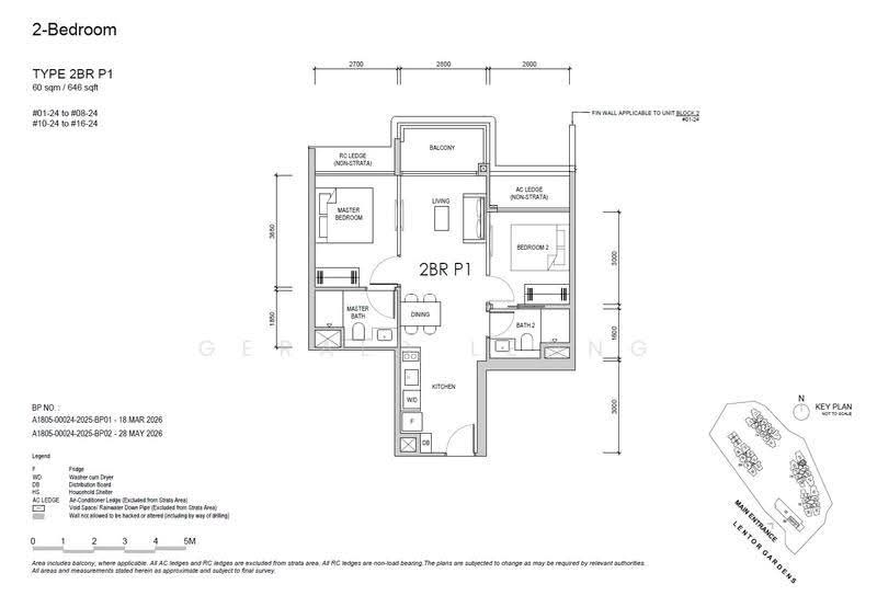 Lentor Gardens Residences, 68 Lentor Gardens, Mandai / Upper Thomson, 2 Bedrooms, 646 sqft, Apartment For Sale, by Gerald Leong, 500281348 - 2BR P1 - PropertyGuru.com.sg