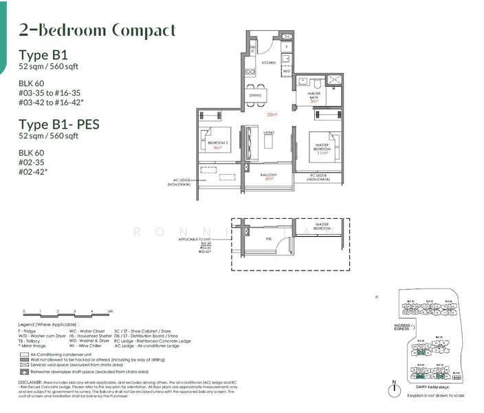 Narra Residences, 50, Dairy Farm / Bukit Panjang / Choa Chu Kang, 2 Bedrooms, 560 sqft, Condominium For Sale, by Ronnie Tan, 500281417 - PropertyGuru.com.sg