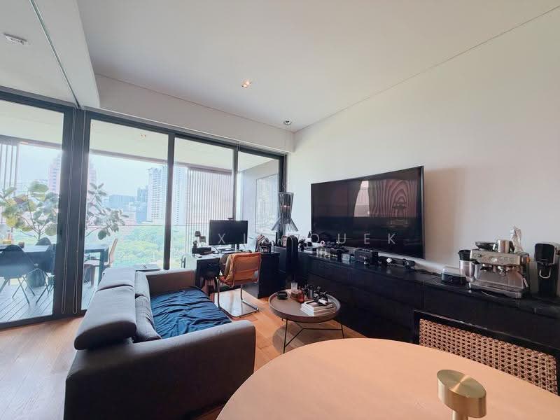 OUE Twin Peaks, 33 Leonie Hill Road, Orchard / River Valley, 1 Bedroom, 570 sqft, Condominium For Rent, by Alexis Quek, 500281515 - Living Room - PropertyGuru.com.sg