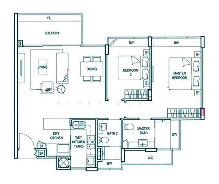 ClementiWoods Condominium, West Coast Road, Buona Vista / West Coast / Clementi New Town, 2 Bedrooms, 1,001 sqft, Condominium For Rent, by Henry Wong, 500281606 - PropertyGuru.com.sg