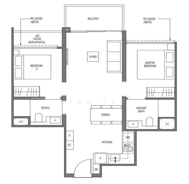 Lentor Mansion, 62 Lentor Gardens, Mandai / Upper Thomson, 2 Bedrooms, 657 sqft, Condominium For Rent, by Adam Peh, 500281636 - PropertyGuru.com.sg