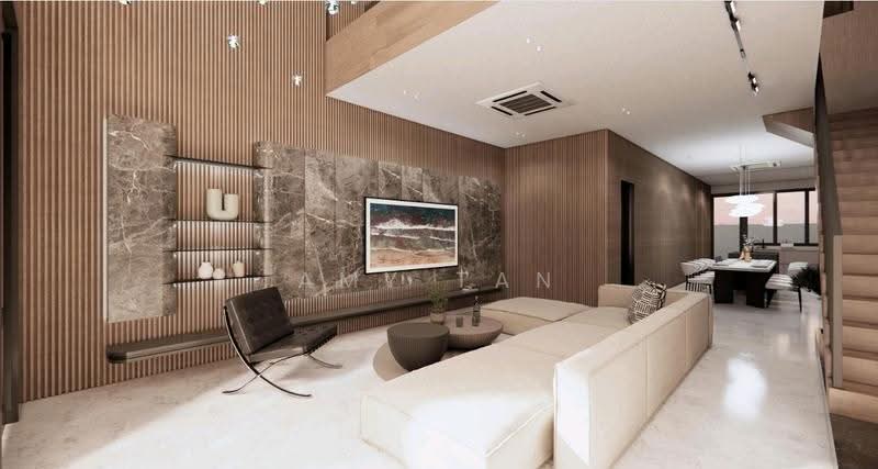 31 Jln Grisek @ Kembangan estate, 31, Eunos / Geylang / Paya Lebar, 5 Bedrooms, 6,120 sqft, Terraced House For Sale, by Amy Tan, 500281889 - Grand staircase - PropertyGuru.com.sg