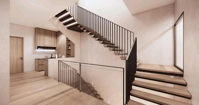 31 Jln Grisek @ Kembangan estate, 31, Eunos / Geylang / Paya Lebar, 5 Bedrooms, 6,120 sqft, Terraced House For Sale, by Amy Tan, 500281889 - Grand staircase - PropertyGuru.com.sg