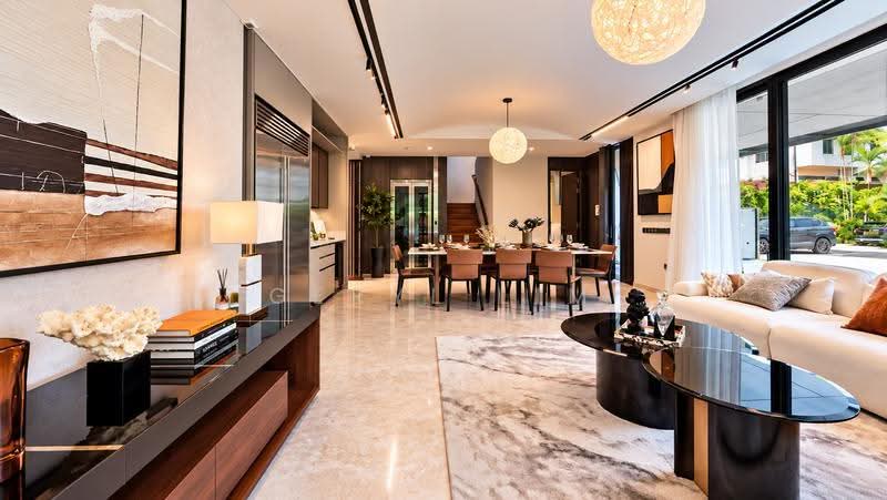 **LANDED7772@** D21 SERENE GREENERY BRAND NEW PAIR OF SEMI DETACHED, Clementi Park / Upper Bukit Timah, 5 Bedrooms, 5,436 sqft, Semi-Detached House For Sale, by Geryl Lim, 500281959 - Living Room - PropertyGuru.com.sg