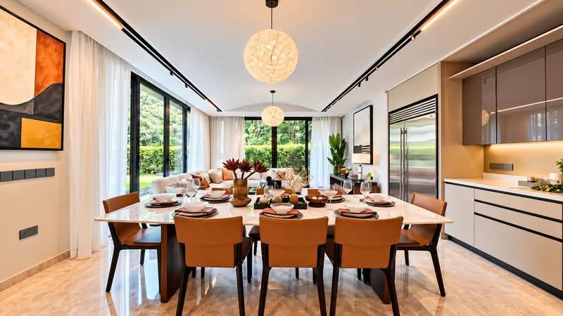 **LANDED7772@** D21 SERENE GREENERY BRAND NEW PAIR OF SEMI DETACHED, Clementi Park / Upper Bukit Timah, 5 Bedrooms, 5,436 sqft, Semi-Detached House For Sale, by Geryl Lim, 500281959 - Dining Room - PropertyGuru.com.sg