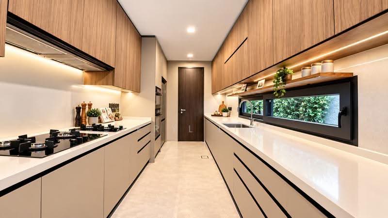 **LANDED7772@** D21 SERENE GREENERY BRAND NEW PAIR OF SEMI DETACHED, Clementi Park / Upper Bukit Timah, 5 Bedrooms, 5,436 sqft, Semi-Detached House For Sale, by Geryl Lim, 500281959 - Kitchen - PropertyGuru.com.sg