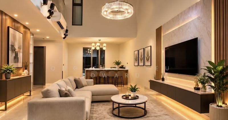 Nim Collection, 1 Nim Terrace, Seletar / Yio Chu Kang, 5 Bedrooms, 4,300 sqft, Terraced House For Sale, by Ong Shaw Yeu Edward, 500282575 - Living Room - PropertyGuru.com.sg