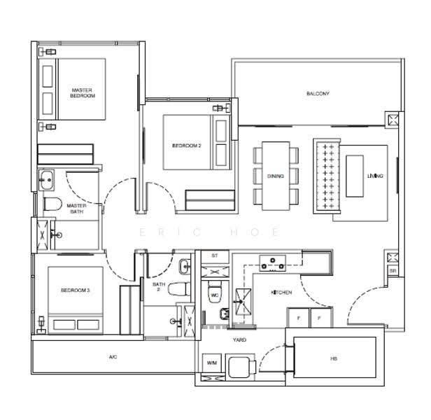 Riversails, 24 Upper Serangoon Crescent, Hougang / Punggol / Sengkang, 3 Bedrooms, 1,033 sqft, Condominium For Sale, by Eric Hoe, 500282913 - PropertyGuru.com.sg