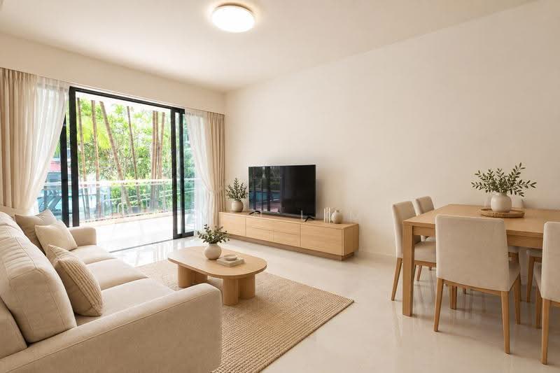 Parc Olympia, 54 Flora Drive, Changi Airport / Changi Village, 4 Bedrooms, 1,872 sqft, Condominium For Sale, by Ivan Lam, 500282996 - Living Room (ID Rendered) - PropertyGuru.com.sg