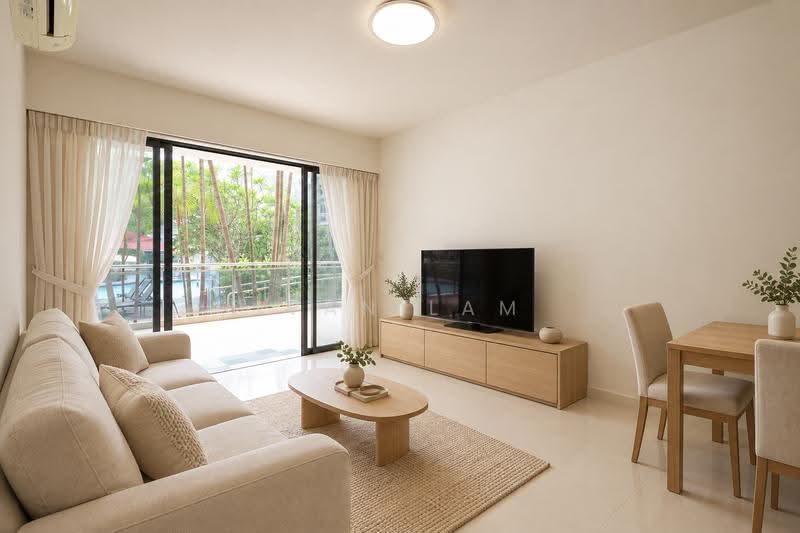 Parc Olympia, 54 Flora Drive, Changi Airport / Changi Village, 4 Bedrooms, 1,872 sqft, Condominium For Sale, by Ivan Lam, 500282996 - Living Room (ID Rendered) - PropertyGuru.com.sg