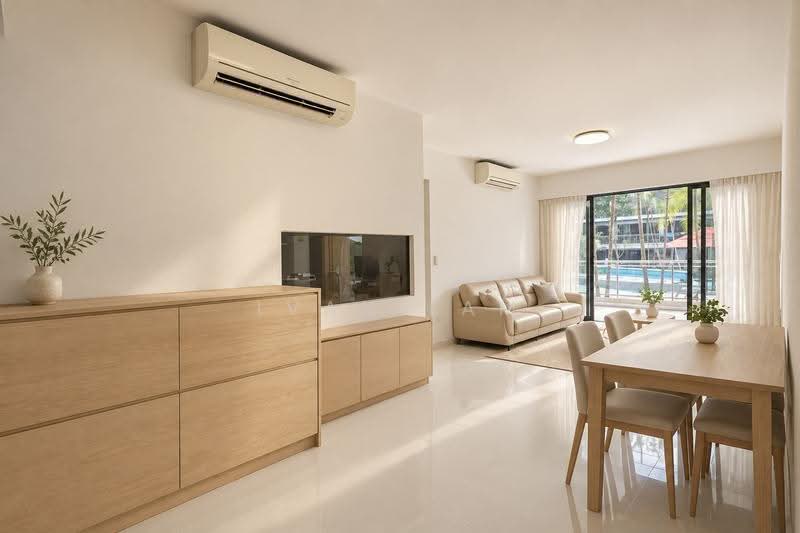 Parc Olympia, 54 Flora Drive, Changi Airport / Changi Village, 4 Bedrooms, 1,872 sqft, Condominium For Sale, by Ivan Lam, 500282996 - Living Room (ID Rendered) - PropertyGuru.com.sg