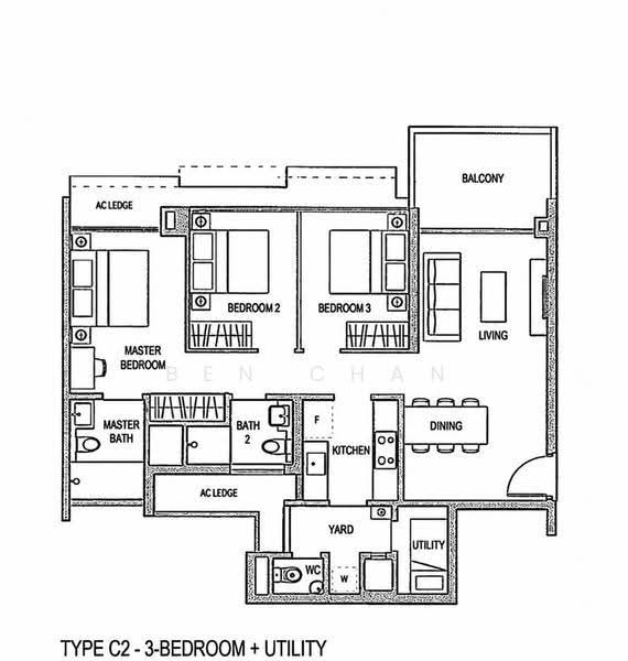 The Topiary, 11 Fernvale Lane, Seletar / Yio Chu Kang, 3 Bedrooms, 1,055 sqft, Condominium For Sale, by Ben Chan, 500282997 - PropertyGuru.com.sg