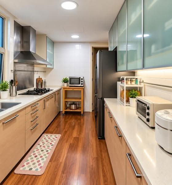 Dahlia Park Condo, 7 Flora Drive, Changi Airport / Changi Village, 3 Bedrooms, 1,292 sqft, Condominium For Sale, by Delvin Ong, 500283041 - Kitchen - PropertyGuru.com.sg