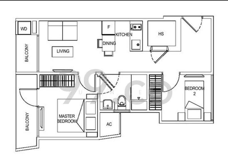 Guillemard Edge, 38 Lorong 30 Geylang, Eunos / Geylang / Paya Lebar, 2 Bedrooms, 538 sqft, Condominium For Rent, by Susan Lee, 500283054 - PropertyGuru.com.sg