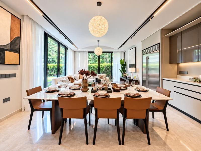 **LANDED7772** BRAND NEW SEMI-DETACHED NEAR SWISS VIEW, Clementi Park / Upper Bukit Timah, 5 Bedrooms, 5,436 sqft, Semi-Detached House For Sale, by Brandon Ng, 500283796 - Dining Room - PropertyGuru.com.sg