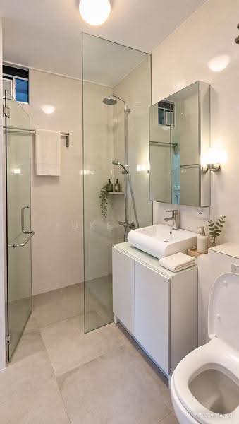 Hillcrest Arcadia, 253 Arcadia Road, Newton / Novena, 2 Bedrooms, 452 sqft, Condominium For Sale, by Luke Lim, 500284148 - Bathroom- Virtually staged - PropertyGuru.com.sg