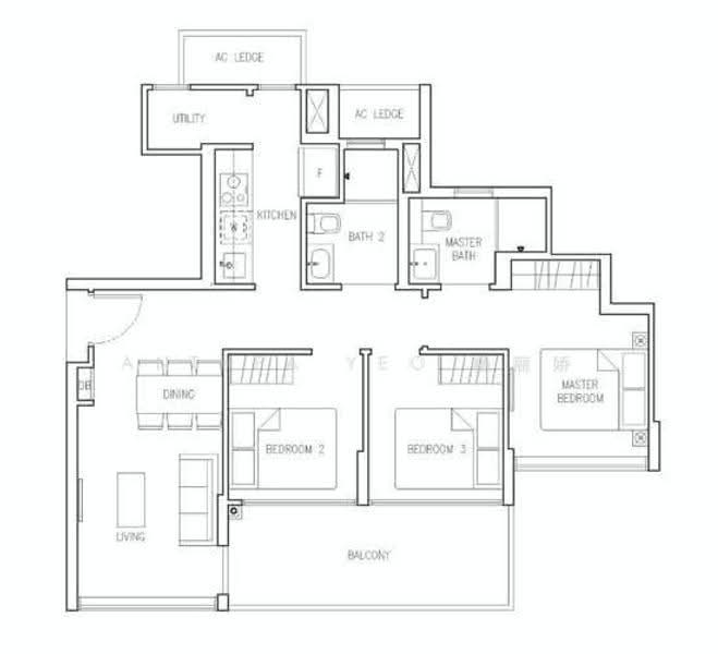 Lattice One, 1 Seraya Crescent, Ang Mo Kio / Bishan / Thomson, 3 Bedrooms, 872 sqft, Condominium For Sale, by Anthea Yeo 杨丽娇, 500284247 - PropertyGuru.com.sg