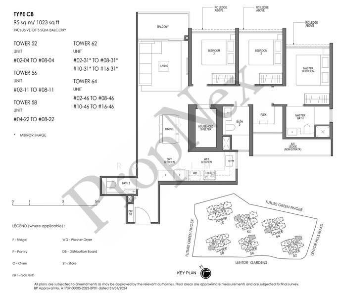 Lentor Mansion, 62 Lentor Gardens, Mandai / Upper Thomson, 3 Bedrooms, 1,023 sqft, Condominium For Sale, by Ron Lim, 500284534 - PropertyGuru.com.sg