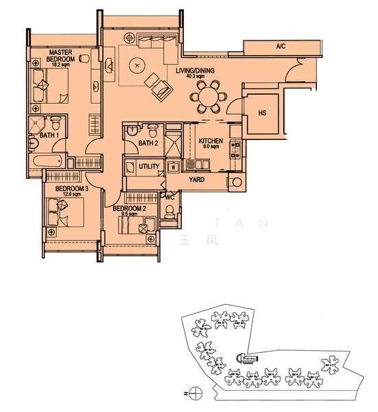 Changi Rise Condo, 2 Simei Rise, Pasir Ris / Tampines, 3 Bedrooms, 1,259 sqft, Condominium For Sale, by Evon Tan 陈玉凤, 500284592 - PropertyGuru.com.sg