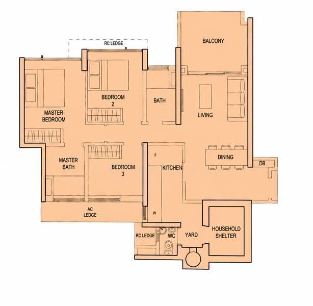 The Terrace, 100 Edgedale Plains, Hougang / Punggol / Sengkang, 3 Bedrooms, 1,001 sqft, Condominium For Sale, by Jason Yeo, 500284605 - PropertyGuru.com.sg