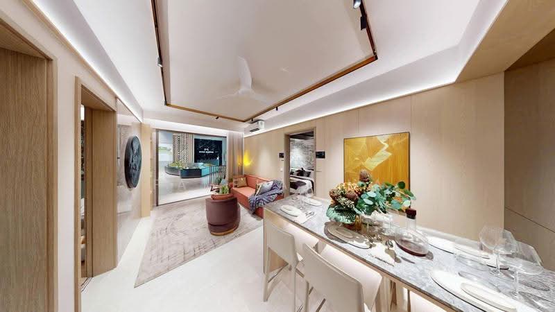 River Modern, River Galley Green, Orchard / River Valley, 2 Bedrooms, 538 sqft, Condominium For Sale, by Pamela Lua, 500284828 - Living Room - PropertyGuru.com.sg