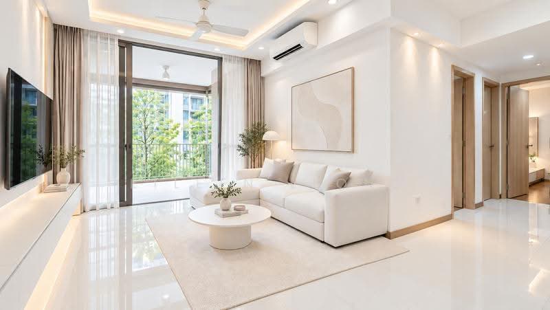 Treasure Crest, 60 Anchorvale Crescent, Hougang / Punggol / Sengkang, 3 Bedrooms, 958 sqft, Condominium For Sale, by Eileen Leong, 500284944 - Living Room (AI Perspective for ID Use) - PropertyGuru.com.sg