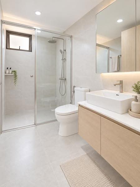 Treasure Crest, 60 Anchorvale Crescent, Hougang / Punggol / Sengkang, 3 Bedrooms, 958 sqft, Condominium For Sale, by Eileen Leong, 500284944 - Common Bath (AI Perspective for ID Use) - PropertyGuru.com.sg