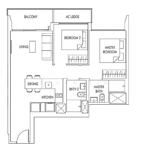 Sol Acres, 16 Choa Chu Kang Grove, Dairy Farm / Bukit Panjang / Choa Chu Kang, 2 Bedrooms, 710 sqft, Condominium For Sale, by Steven Lin, 500285055 - PropertyGuru.com.sg