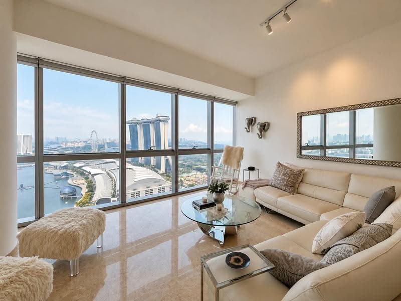 Marina Bay Residences, Boat Quay / Raffles Place / Marina, 4 Bedrooms, 2,379 sqft, Condominium For Sale, by Jordan ., 500285096 - Living Room - PropertyGuru.com.sg