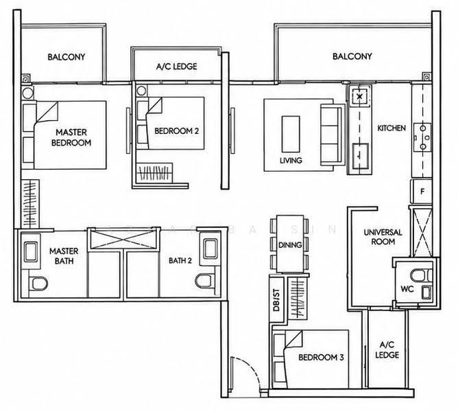 The Alps Residences, 115 Tampines Street 86, Pasir Ris / Tampines, 3 Bedrooms, 1,066 sqft, Condominium For Sale, by Azhar Baksin, 500285302 - PropertyGuru.com.sg
