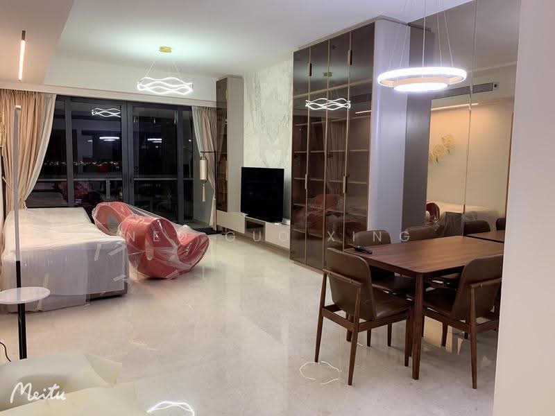 Marina Bay Suites, 3 Central Boulevard, Boat Quay / Raffles Place / Marina, 3 Bedrooms, 1,593 sqft, Apartment For Sale, by Neo Guo Xing, 500285546 - Living Room - PropertyGuru.com.sg